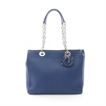 中古 ディオール Dior レディース ショルダーバッグ カナージュ ターコイズブルー ラムスキン クリスチャンディオール レディディオール カナージュ ショルダー