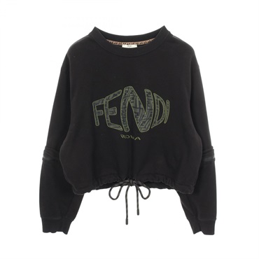 フェンディ フィッシュアイ クロップド スウェット 衣料品 トップス レディース