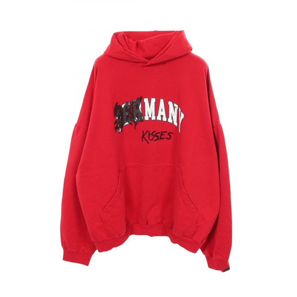 バレンシアガ MANY KISSES ダメージ加工 パーカー 衣料品 トップス メンズ レディース 761458