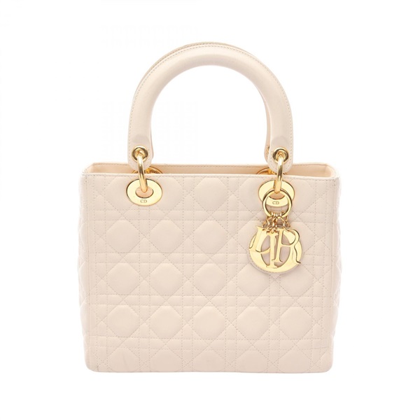 ディオール LADY DIOR レディディオール ミディアム カナージュ ハンドバッグ バッグ レディース