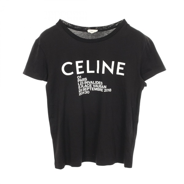 セリーヌ ロゴプリント クルーネック 半袖Tシャツ 衣料品 トップス レディース X237375E