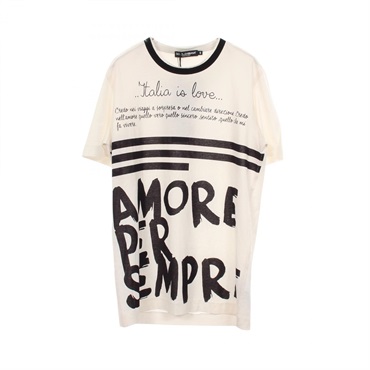 ドルチェアンドガッバーナ AMORE PER SEMPRE 半袖Tシャツ 衣料品 トップス メンズ G8FQ5T