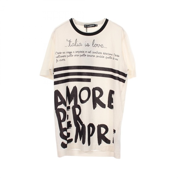 ドルチェアンドガッバーナ AMORE PER SEMPRE 半袖Tシャツ 衣料品 トップス メンズ G8FQ5T