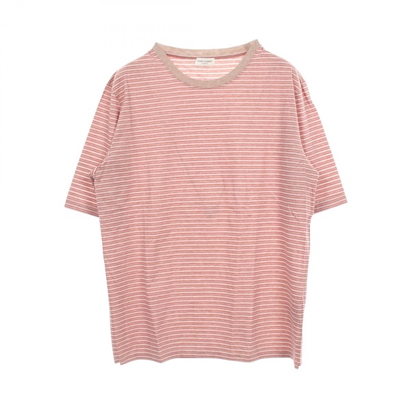 サンローランパリ ボーダー クルーネック 半袖Tシャツ 衣料品 トップス メンズ 521068