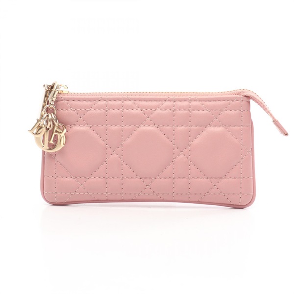 ディオール LADY DIOR レディディオール カナージュ キーリング付き コインケース 財布 レディース S0972ONMJ