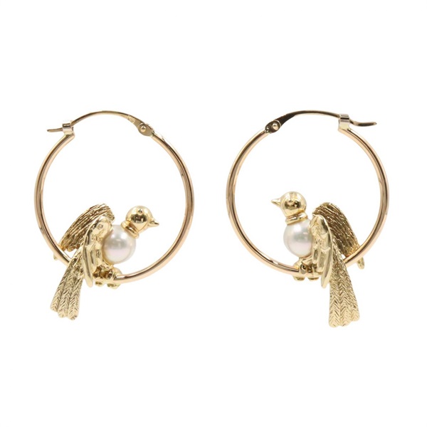 ミキモト 鳥モチーフ パール ピアス ピアス ジュエリー レディース