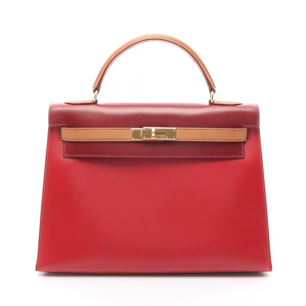 エルメス ケリー32 トリコロール 2WAY ハンドバッグ バッグ レディース