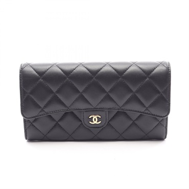 シャネル クラシック ロング フラップ ウォレット マトラッセ 二つ折り長財布 財布 レディース AP0241