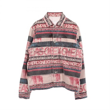 サカイ sacai × Eric Haze ヴィンテージ加工 総柄 デニムジャケット 衣料品 アウター メンズ