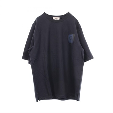 エルメス レザーパッチ クルーネック 半袖Tシャツ 衣料品 トップス メンズ