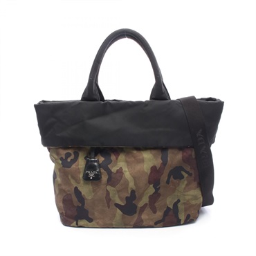 プラダ(PRADA)プラダ カモフラージュ リバーシブル 2WAY トートバッグ