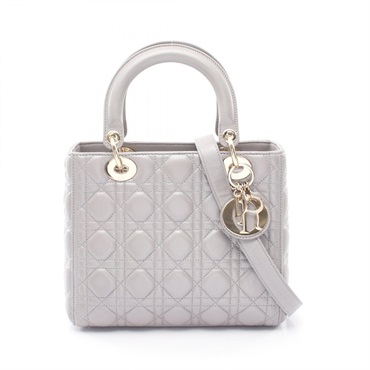 ディオール LADY DIOR レディディオール ミディアム 2WAY ハンドバッグ バッグ レディース