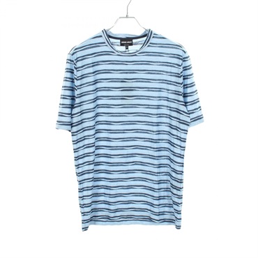 ジョルジオアルマーニ ボーダー 半袖Tシャツ 衣料品 トップス メンズ 3HSM63