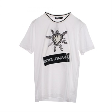 ドルチェアンドガッバーナ Sacred Heart 半袖Tシャツ 衣料品 トップス メンズ G8KD0T