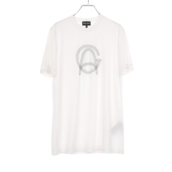 ジョルジオアルマーニ ロゴ 半袖Tシャツ 衣料品 トップス メンズ 3GST58