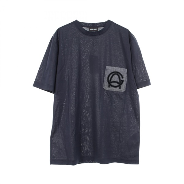 ジョルジオアルマーニ ロゴポケット 半袖Tシャツ 衣料品 トップス メンズ 6GST61
