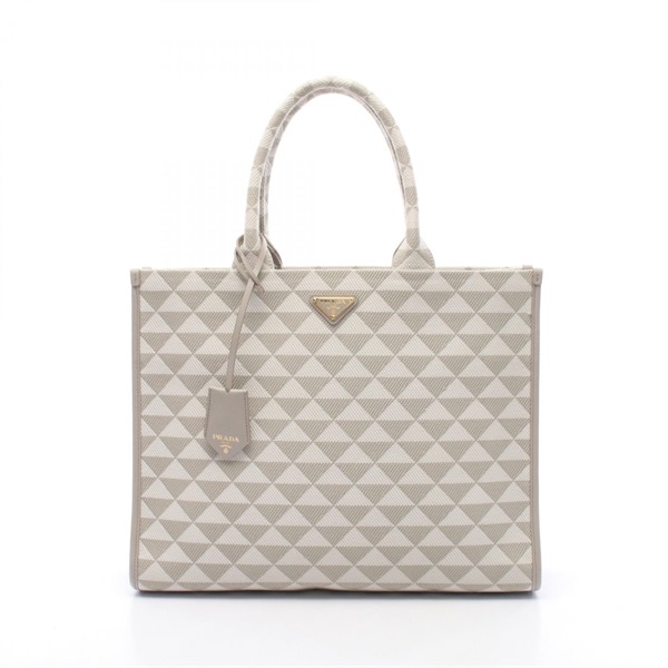 プラダ TRIANGOLO JACQUARD シンボル エンブロイダリー トートバッグ バッグ レディース 1BA356