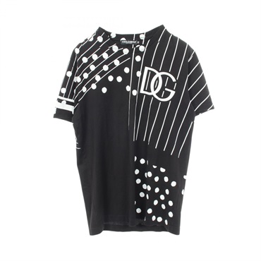 ドルチェアンドガッバーナ ロゴプリント ドット ストライプ 半袖Tシャツ 衣料品 トップス メンズ