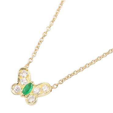 ヴァンクリーフ＆アーペル パピヨン エメラルド ダイヤ ネックレス ネックレス ジュエリー レディース