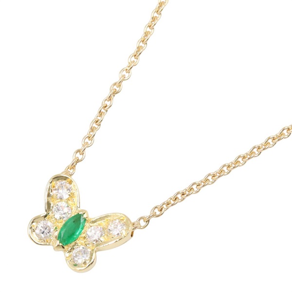 ヴァンクリーフ＆アーペル パピヨン エメラルド ダイヤ ネックレス ネックレス ジュエリー レディース