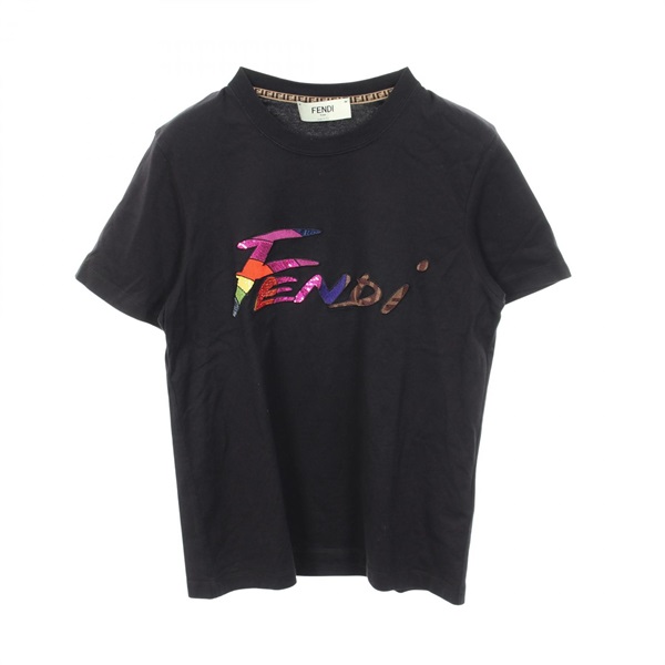 フェンディ ロゴ スパンコール 半袖Tシャツ 衣料品 トップス レディース FS7254 AJXG