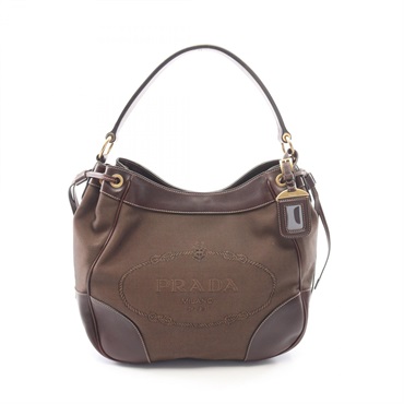 プラダ LOGO JACQUARD ロゴジャガード ショルダーバッグ バッグ レディース