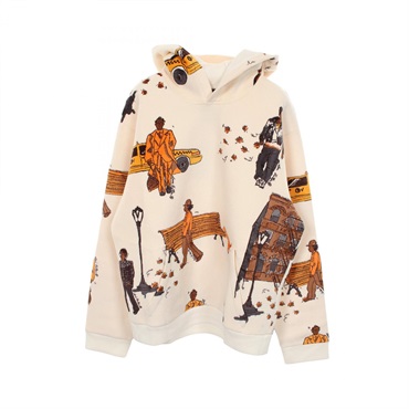 ルイ・ヴィトン NEW WALKERS Print Hoodie パーカー 衣料品 トップス メンズ RM192 RDD HHY69W