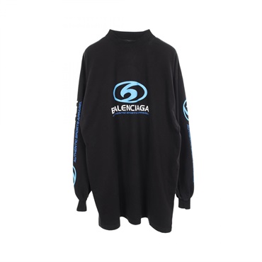バレンシアガ ロゴプリント ダメージ加工 長袖Tシャツ 衣料品 トップス メンズ 739027