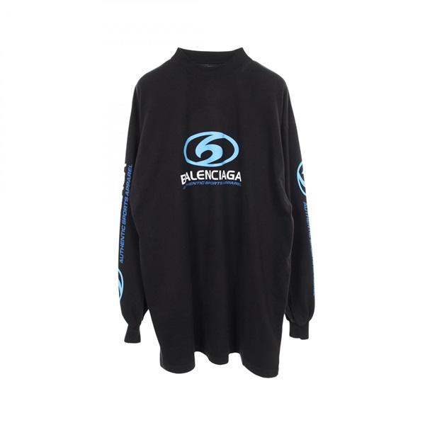 バレンシアガ ロゴプリント ダメージ加工 長袖Tシャツ 衣料品 トップス メンズ 739027