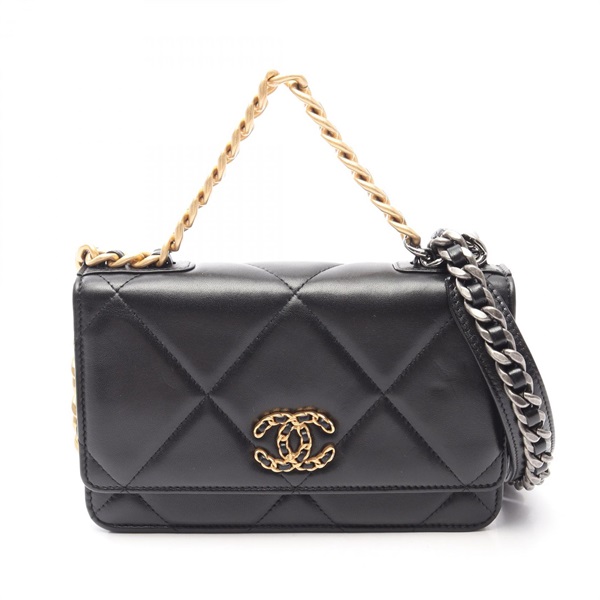 シャネル 19 ディズヌフ マトラッセ コンビ金具 2WAY ショルダーバッグ バッグ レディース AP0957