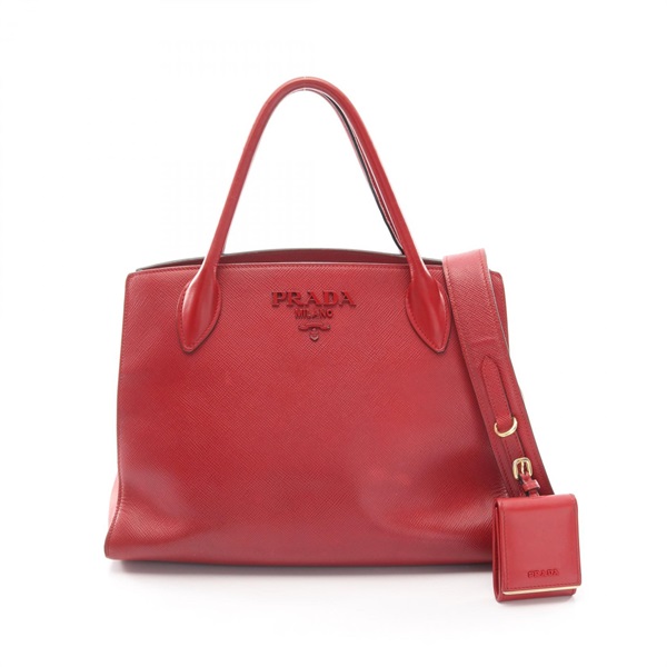 プラダ(PRADA)プラダ SAFFIANO CUIR C モノクローム 2WAY ハンドバッグ 