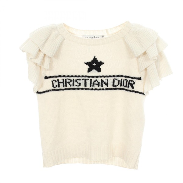 ディオール(Dior)ディオール シグネチャー フリル 半袖 ニット 衣料品
