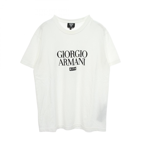 ジョルジオアルマーニ GIORGIO ARMANI × KITH フロッキーロゴ 半袖Tシャツ 衣料品 トップス メンズ
