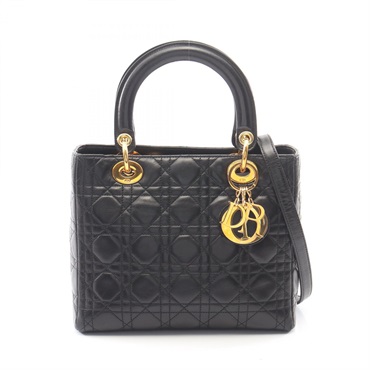 ディオール LADY DIOR レディディオール カナージュ 2WAY ハンドバッグ バッグ レディース