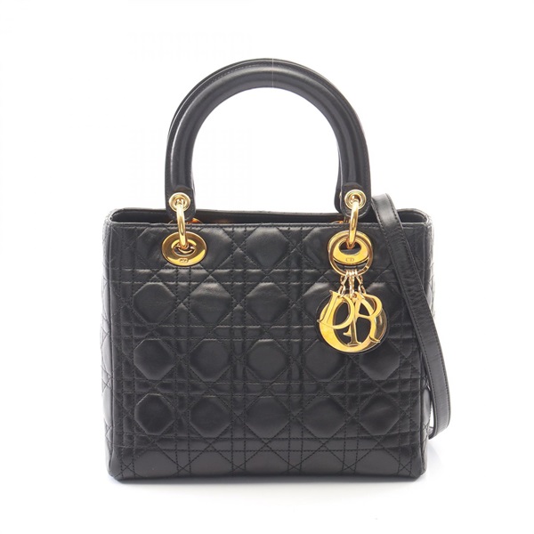 ディオール LADY DIOR レディディオール カナージュ 2WAY ハンドバッグ バッグ レディース