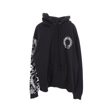 クロムハーツ CHROME HEARTS アームステンシル パーカー 衣料品 トップス コットン メンズ ブラック系 【中古】 クロムハーツ(CHROME HEARTS)クロムハーツ アームステンシル パーカー