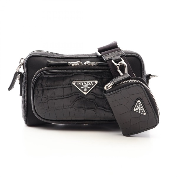 プラダ(PRADA)プラダ Re-Nylon クロコ型押し ショルダーバッグ バッグ 
