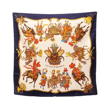 エルメス カレ90 LES FETES DU ROI SOLEIL スカーフ 衣料品 レディース