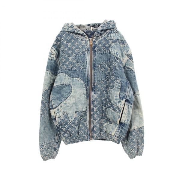 ルイ・ヴィトン LOUIS VUITTON × NIGO モノグラム パッチワーク フード付き デニムジャケット 衣料品 アウター メンズ RM221M UZD HMA16E