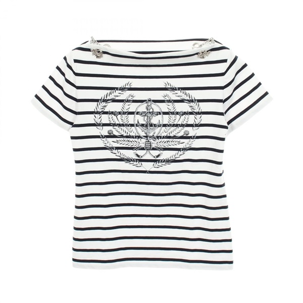 ルイ・ヴィトン ボーダー アンカー チェーン付き 半袖Tシャツ 衣料品 トップス レディース RW242WW KFK FRTS20