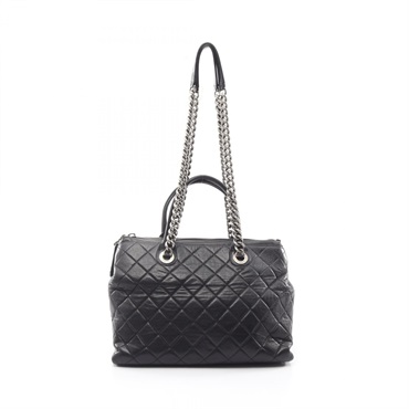 シャネル マトラッセ アンティークシルバー金具 2WAY トートバッグ バッグ レディース