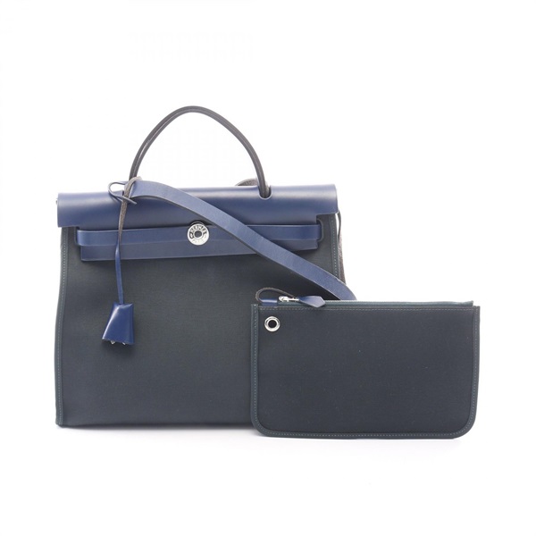 エルメス(HERMES)エルメス エールバッグジップPM ブルーサフィール