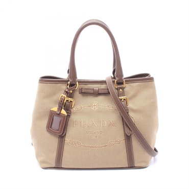 プラダ(PRADA)プラダ LOGO JACQUARD ロゴジャガード 2WAY ハンドバッグ