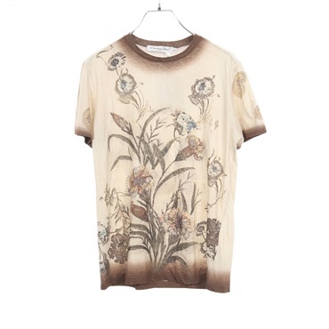 クリスチャンディオール ボタニカルプリント 半袖Tシャツ 衣料品 トップス レディース 123T03FA454