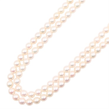 ジュエリー 2連アコヤパール ネックレス ネックレス ジュエリー レディース ｱｺﾔﾊﾟｰﾙ 67.2g