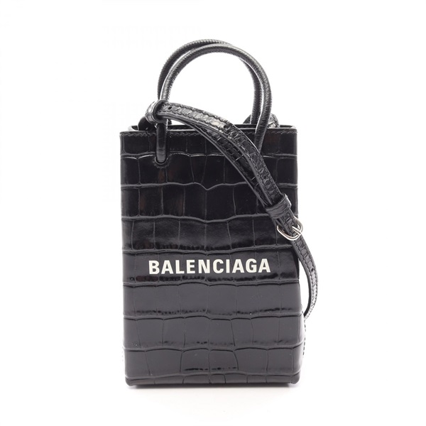 バレンシアガ SHOPPING PHONE HOLDER ショッピング フォンフォルダー 2WAY ショルダーバッグ バッグ レディース 593826