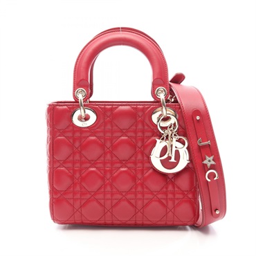 ディオール LADY DIOR MY ABCDIOR レディディオール スモール カナージュ 2WAY ハンドバッグ バッグ レディース