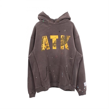 ギャラリーデプト ダメージ加工 ペイント加工 ATKロゴ  パーカー 衣料品 トップス メンズ