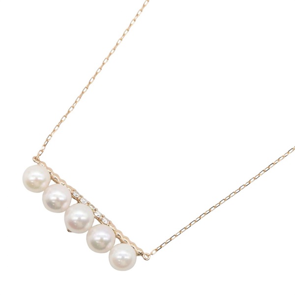 ジュエリー パール ダイヤモンド ネックレス ネックレス ジュエリー レディース ﾊﾟｰﾙ/ﾀﾞｲﾔ 2.7g