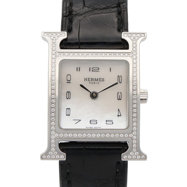 エルメス Hウォッチ ダイヤベゼル 腕時計 時計 レディース HH1.235